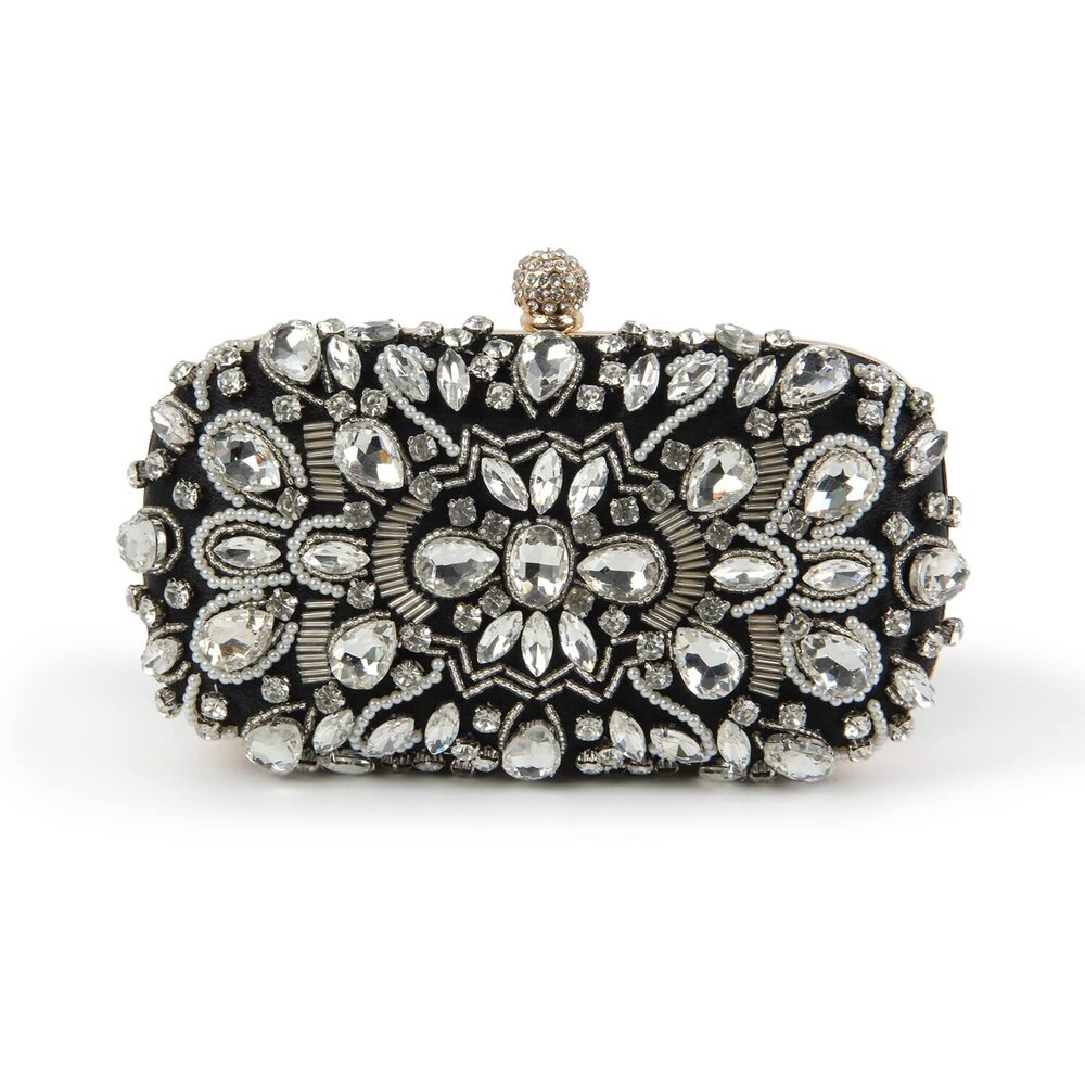 2197 Beaded Clutch Evening Bag Fashion Rhinestone Diamond Wedding Handbag